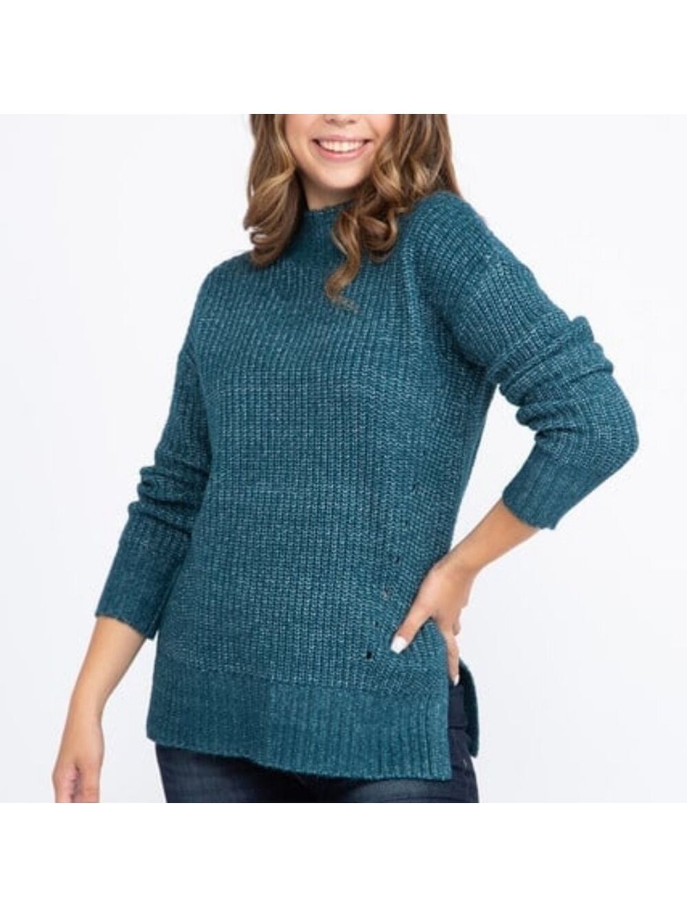 3X • Warehouse One • Mock Neck Tunic Sweater